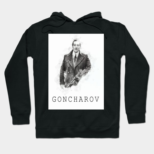 GONCHAROV watercolor movie poster Hoodie by Ryan Rad